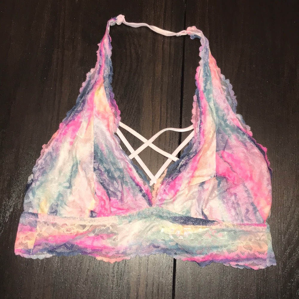 PINK Victoria Secret Halter Lace Bralette NWOT